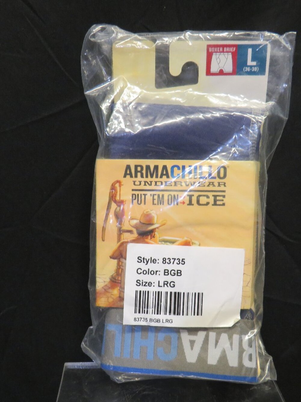 Duluth Trading Co. NEW Sealed Boxer Briefs Armachillo Sz L Blue.